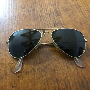 RAY BAN Aviator Sunglasses, Size Small